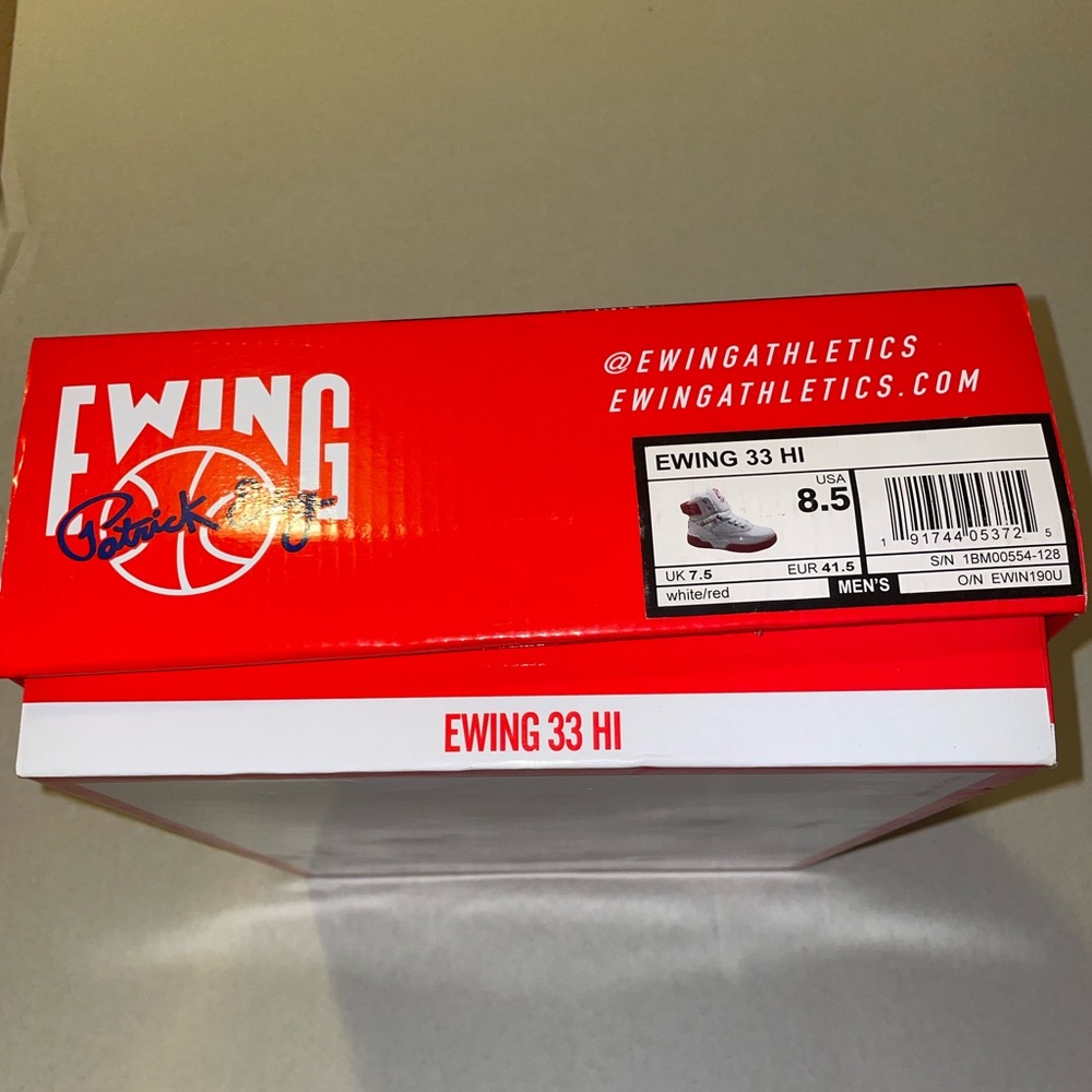 EWING ATHLETICS 33 HI WHITE/RED